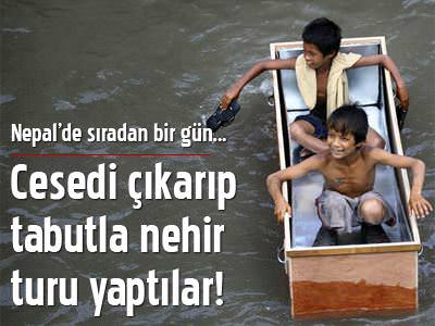 Cesedi çıkarıp tabutla nehir turu yaptılar
