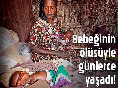 Bebeğinin ölüsüyle günlerce yaşadı!
