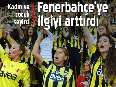 Kadın ve çocuk seyirci Fenerbahçe’ye ilgiyi arttırdı