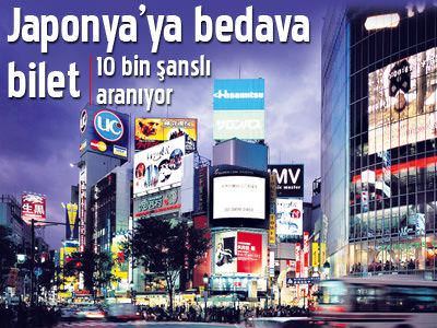 Japonya'ya bedava bilet