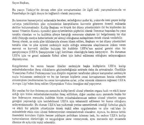 UEFA tehditi doğruymuş!