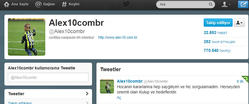 Alex’ten ’Kocaman’ açıklaması