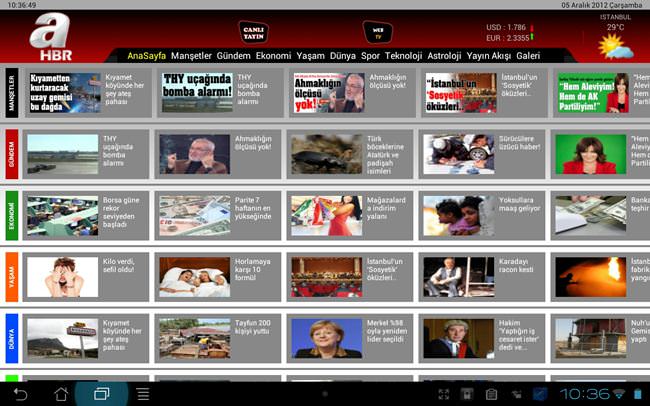 A Haber Android, iPad ve iPhone’da