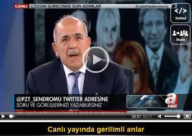 Canlı yayında gerilimli anlar