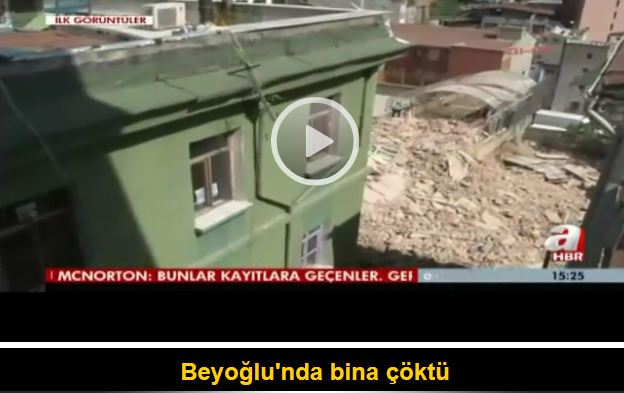 Beyoğlu'nda bina çöktü - 1