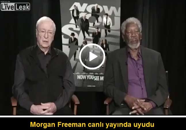 Morgan Freeman canlı yayında uyudu - 1