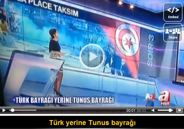 Türk bayrağı yerine Tunus bayrağı! - 1