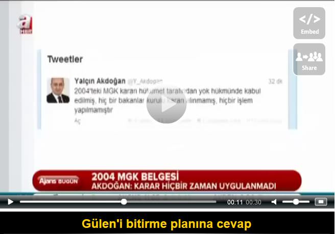 ’Gülen’i bitirme kararı’ iddiasına yanıt