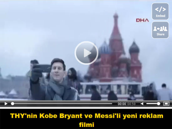 THY’nin Kobe Bryant ve Messi’li yeni reklam filmi