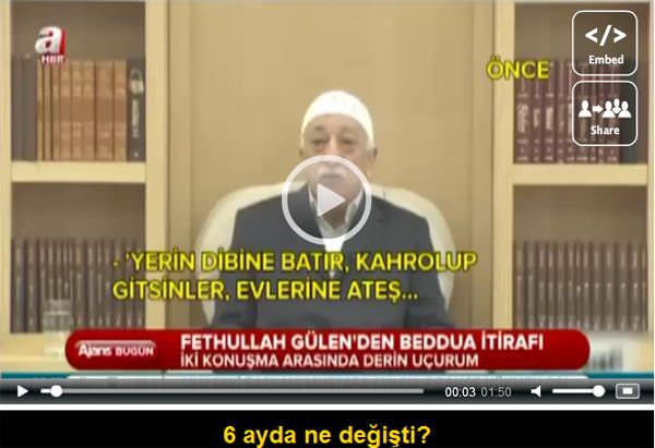 Fethullah Gülen’den beddua itirafı