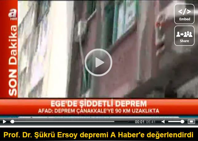 Ege’de deprem!