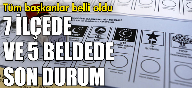 12 başkan belli oldu