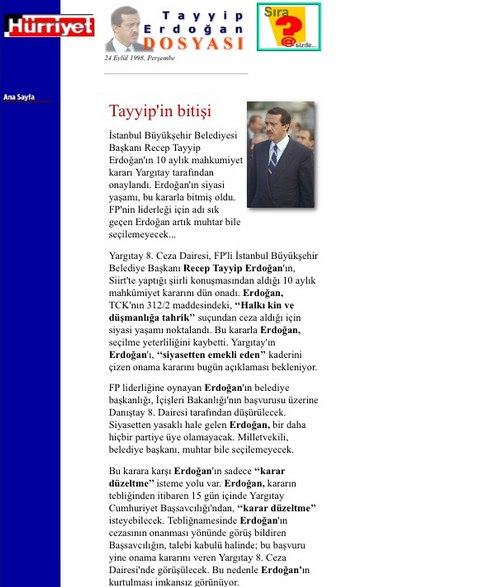 Hürriyet, Erdoğan için ’muhtar bile olamaz’ demişti!
