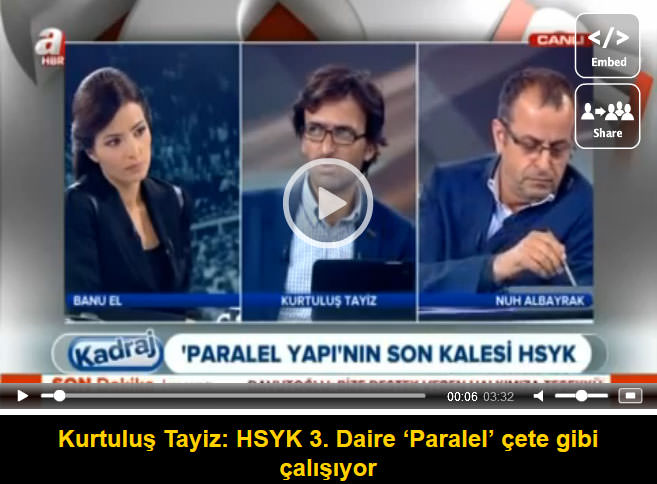 Kurtuluş Tayiz: HSYK 3. Daire ‘Paralel’ çete gibi çalışıyor