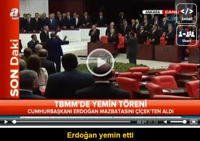 12. Cumhurbaşkanı Erdoğan yemin ederek görevine başladı