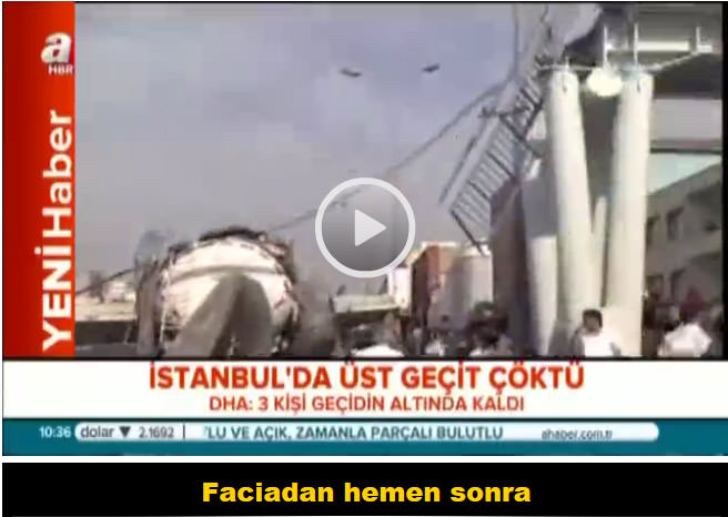 Avcılar’da üst geçit çöktü