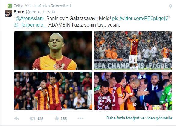 Melo’dan olay retweet!