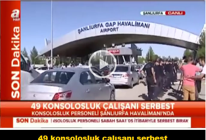 Kurtarılan rehineler GAP Havaalanı’nda