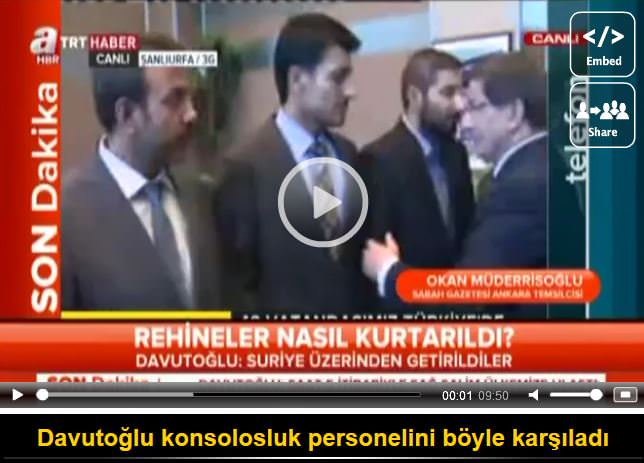 Başbakan Davutoğlu rehinelerle buluştu