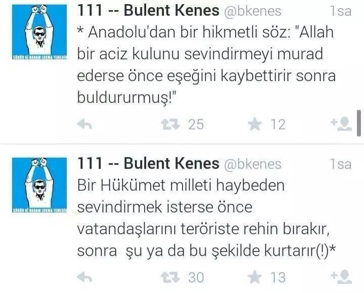 Today’s Zaman yazarından 46 rehineye eşek benzetmesi