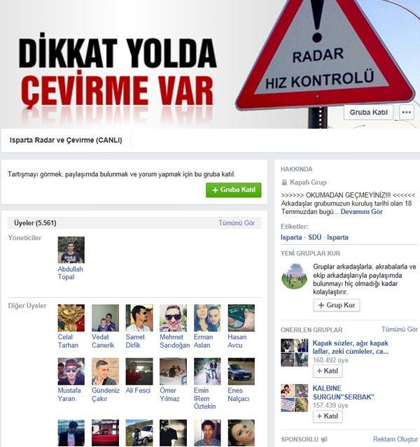 Radardan kaçmak için Facebook'ta grup kurdular - 1