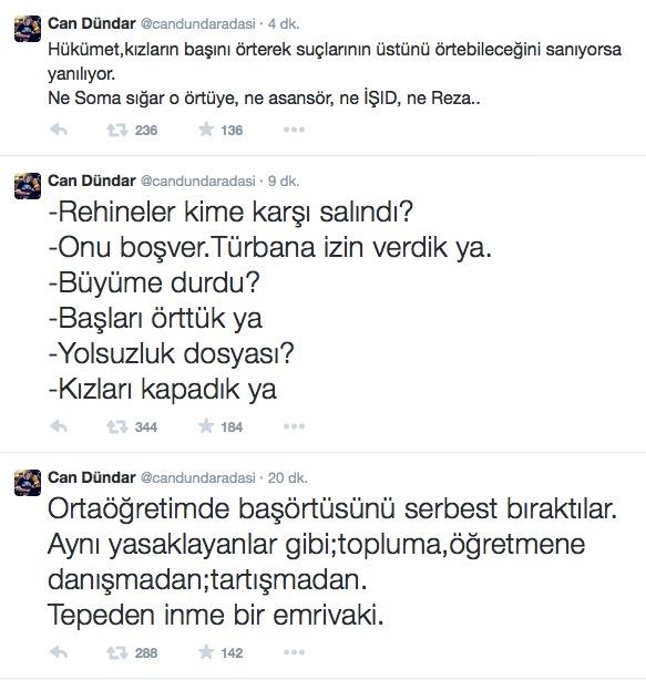 Can Dündar, başörtü serbestliğini hazmedemedi