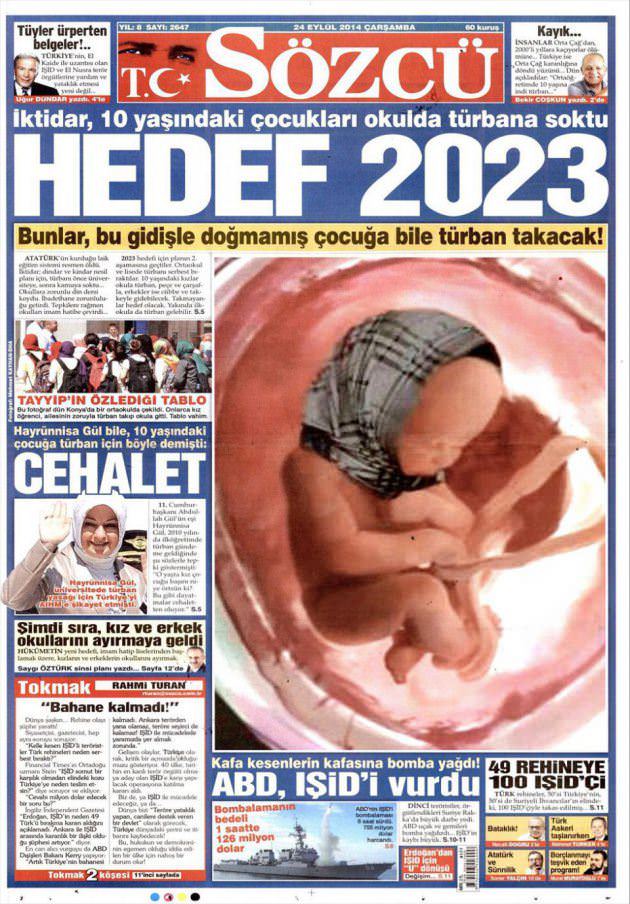 Sözcü’den sınırları zorlayan manşet