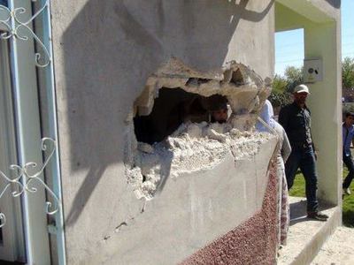 Suruç'ta bir eve havan mermisi düştü