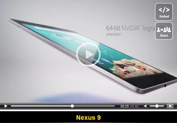 Google’dan HTC imzalı Nexus 9