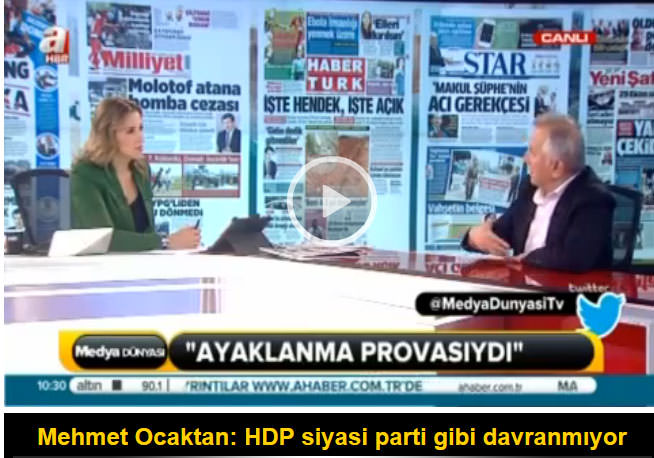 Mehmet Ocaktan: HDP siyasi parti gibi davranmıyor