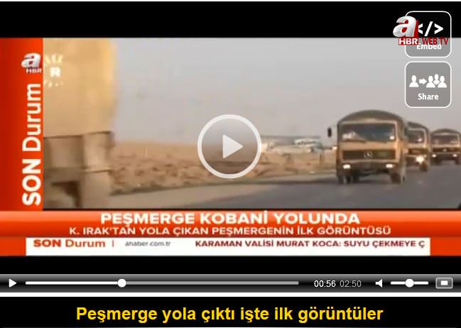 Peşmerge yola çıktı işte ilk görüntüler
