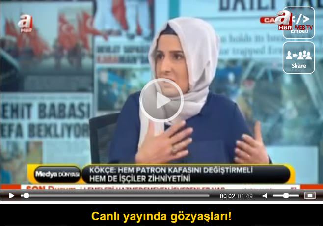 Canlı yayında gözyaşları!
