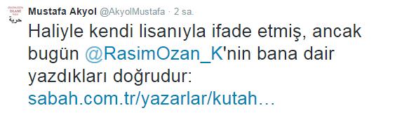 Paralel çeteyi bana Mustafa Akyol anlattı