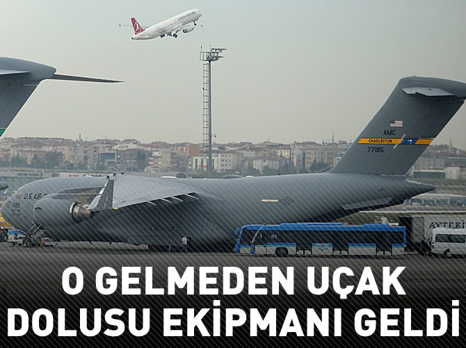 Biden'dan önce ekipmanları geldi