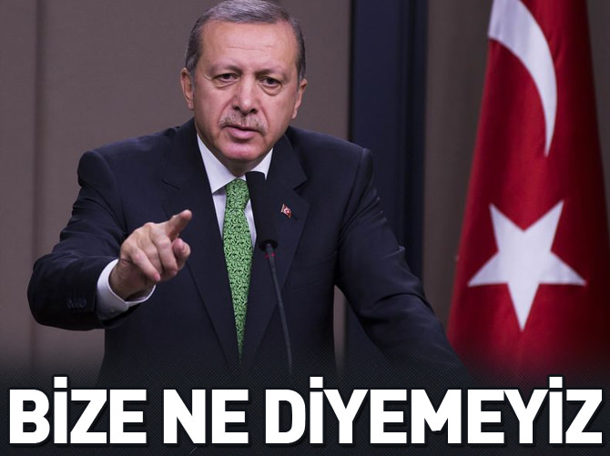 Recep Tayyip Erdoğan: "Bize ne diyemeyiz"