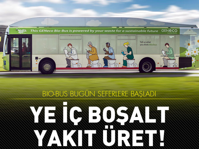 İngiltere'de insan atıklarıyla çalışan otobüs seferleri!