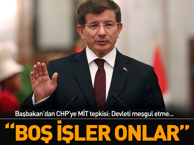 Başbakan Davutoğlu, MİT iddiasına tepki gösterdi!