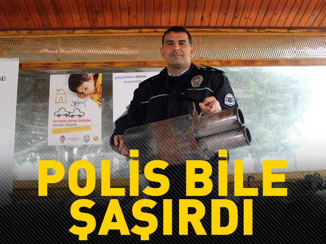 Trafik denetiminde polisi bile şaşırtan egzozlar