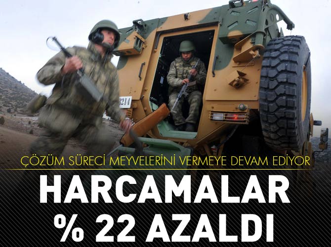 Çözüm süreciyle birlikte askeri harcamalar yüzde 22.5 azaldı