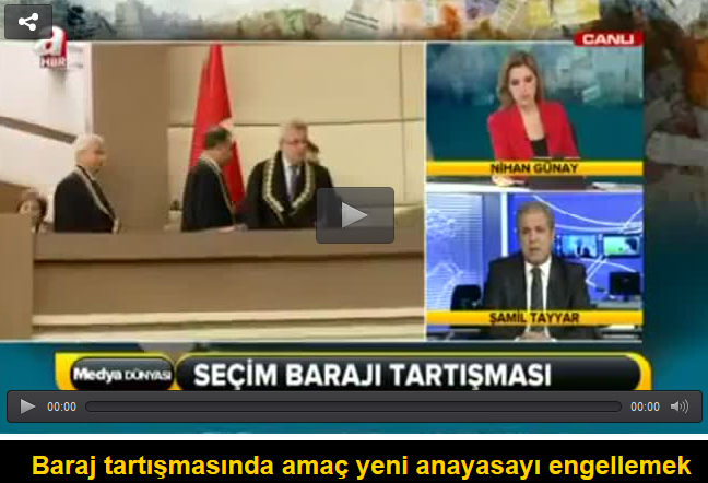 Baraj tartışmasında amaç yeni anayasayı engellemek
