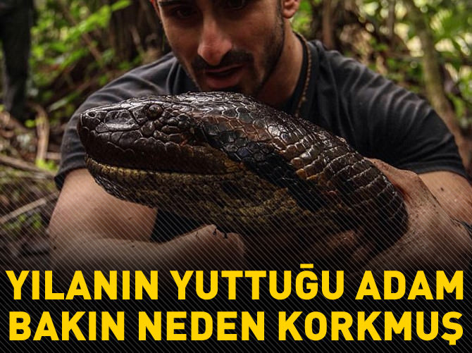 Kendisini yutan yılan için endişelendi!