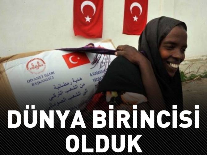 Türkiye insani yardımda dünya birincisi