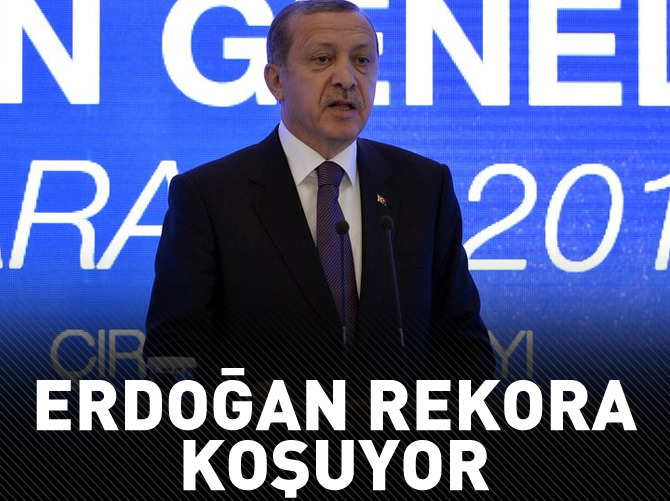 Cumhurbaşkanı Erdoğan rekora koşuyor