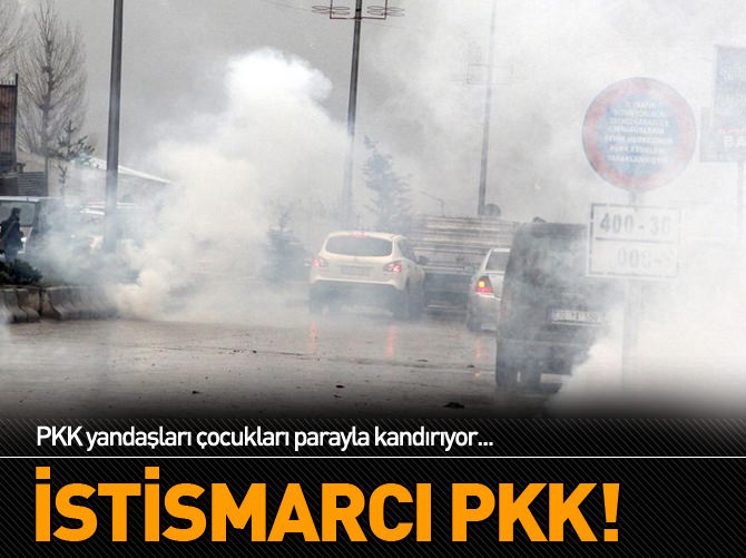 PKK yandaşları çocukları parayla kandırıyor!