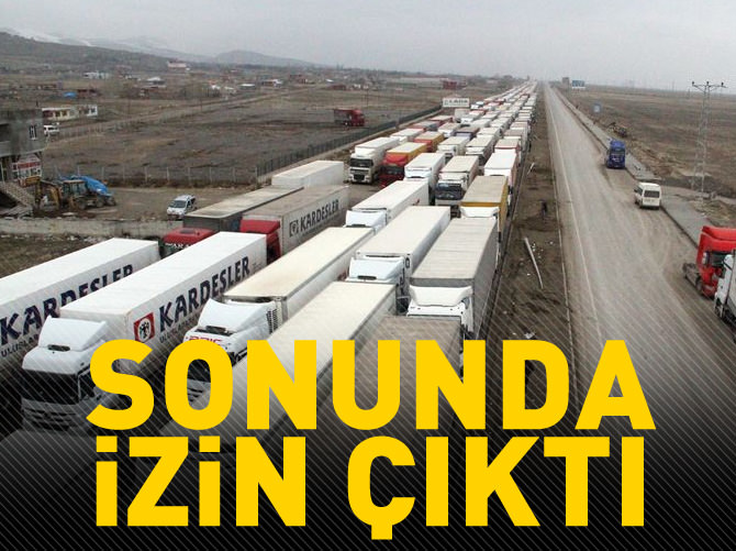 TIR kuyruğu 12 kilometreyi geçti; İran'dan izin çıktı