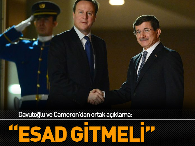Davutoğlu: "Esad gitmeli"
