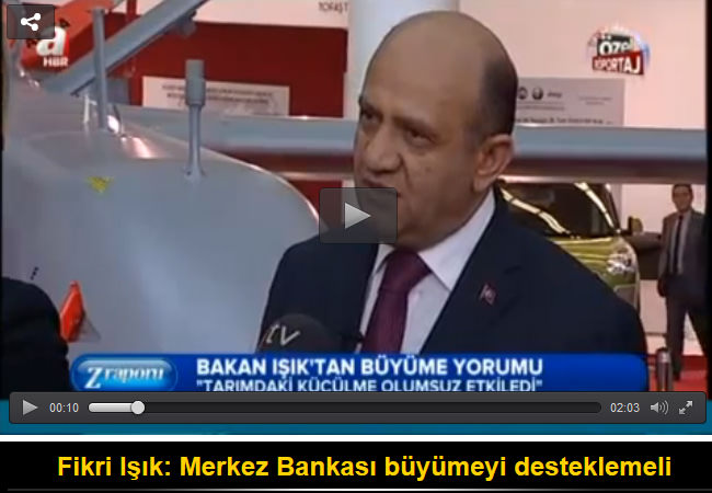 Fikri Işık: Merkez Bankası büyümeyi desteklemeli