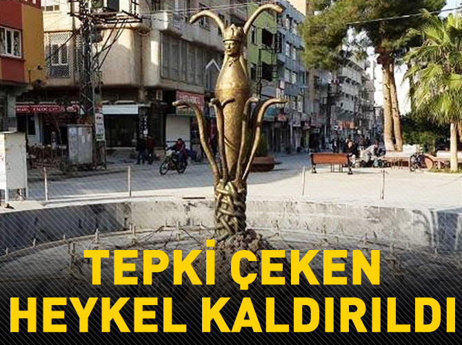 Kızıltepe'de tepki çeken heykel kaldırıldı