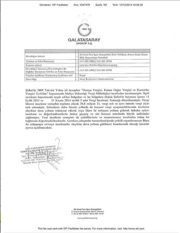 Galatasaray'a şok vergi cezası - 1