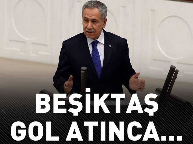 Beşiktaş gol attı, Arınç kürsüde sevindi